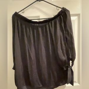 Black off the shoulder top